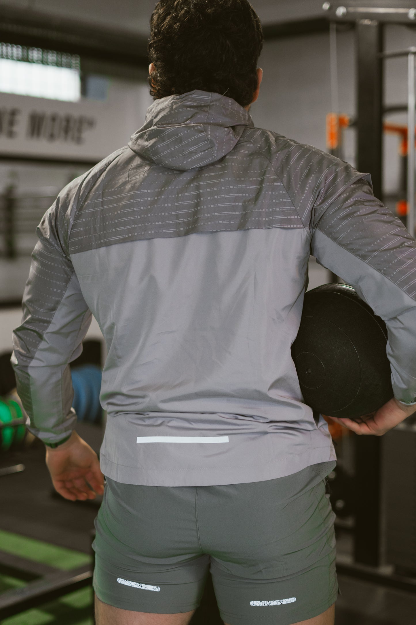 Grey Dry Fit Reflective Shorts