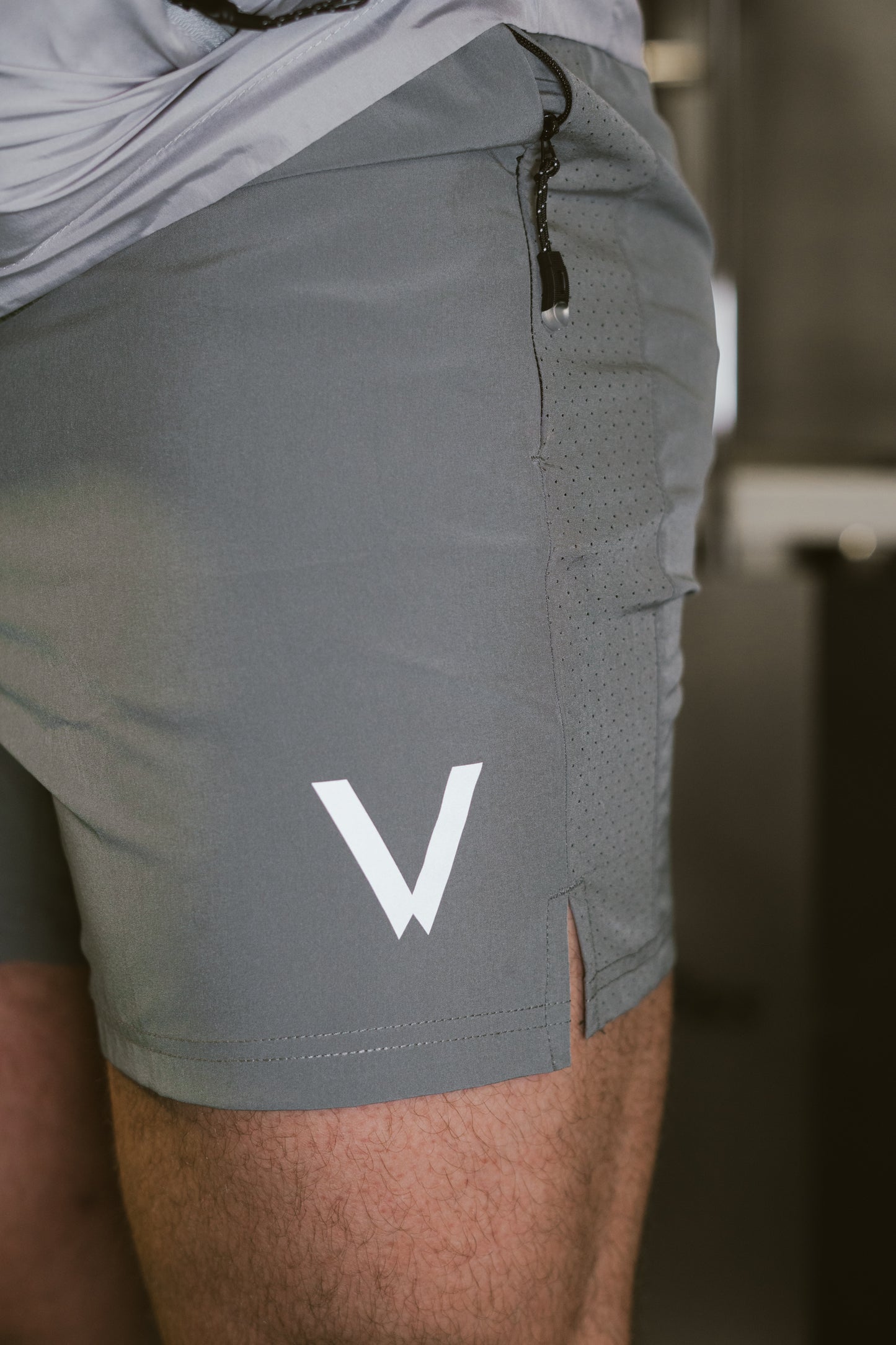 Grey Dry Fit Reflective Shorts